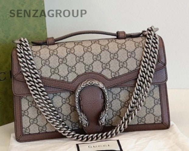 Gucci Dionysus MM Top Handle Shoulder Bag Brown Women Almost Brand New