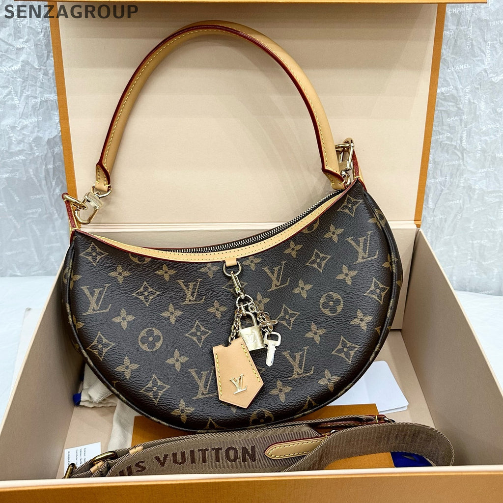 Louis Vuitton Looping Monogram Shoulder Bag Brown Classic Women