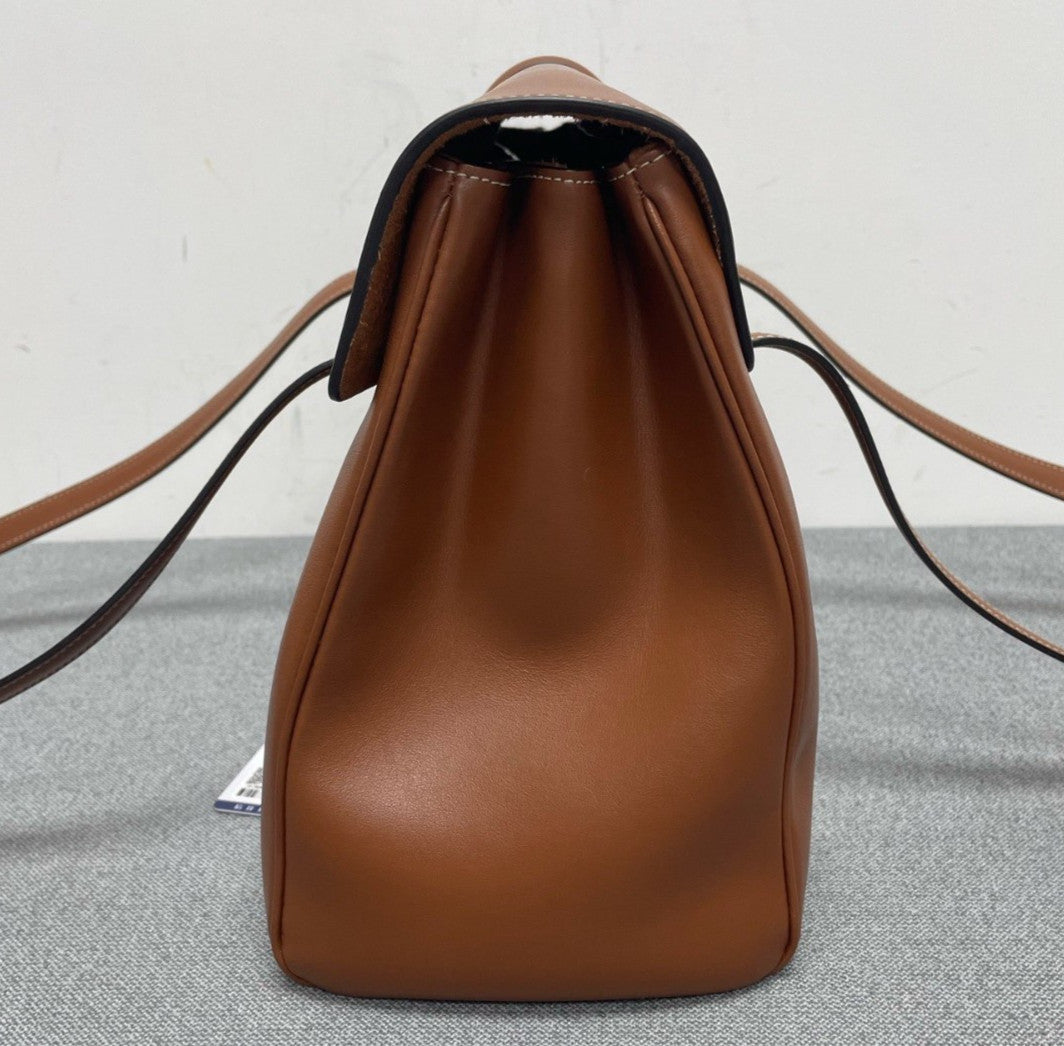 Celine Soft16 MM Shoulder Bag Brown Gold Used Women Classic