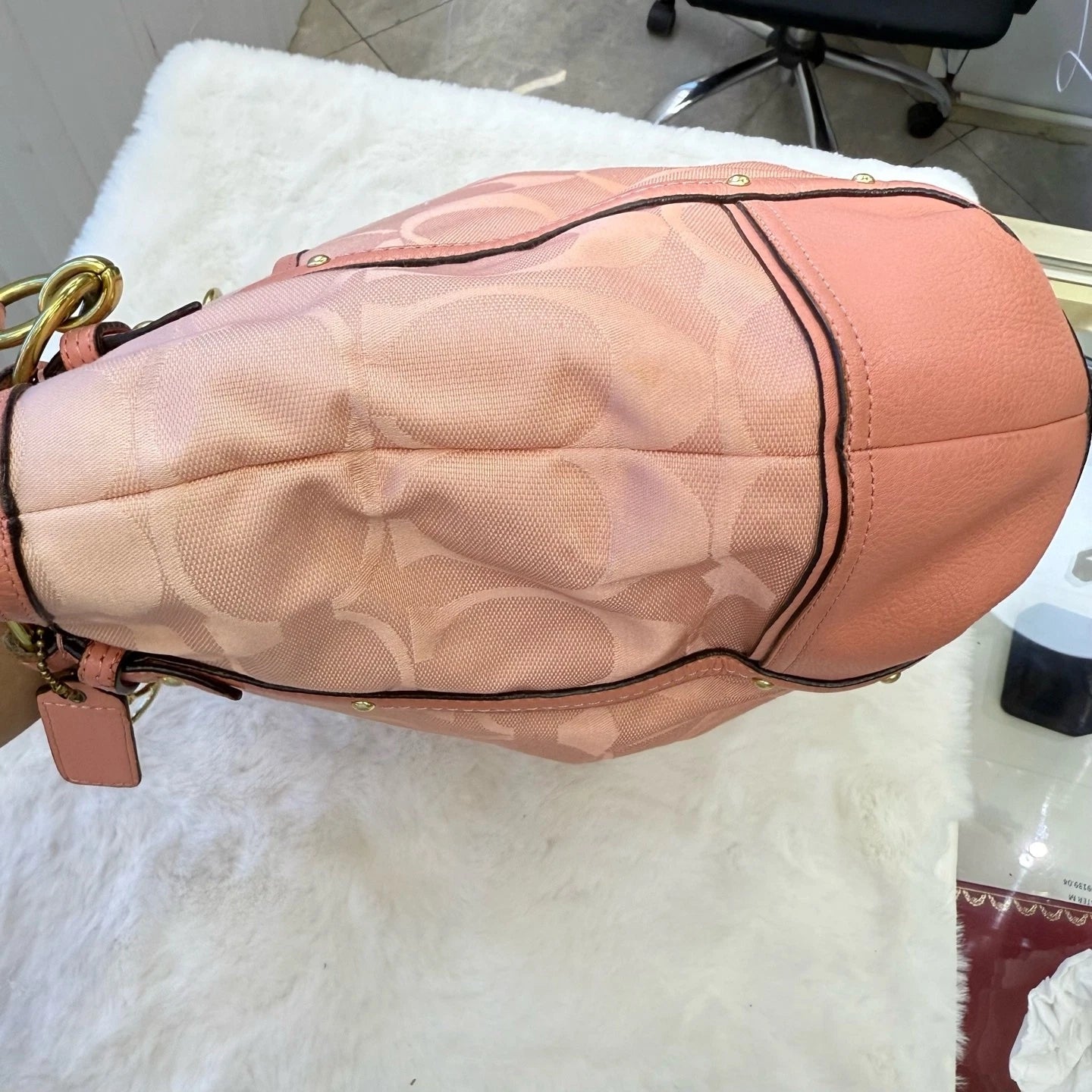 Coach Women Pink Tote Handbag