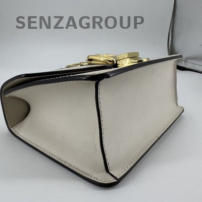 Gucci Sylvie Mini Chain Shoulder Bag in White Gold - Women's Fashion