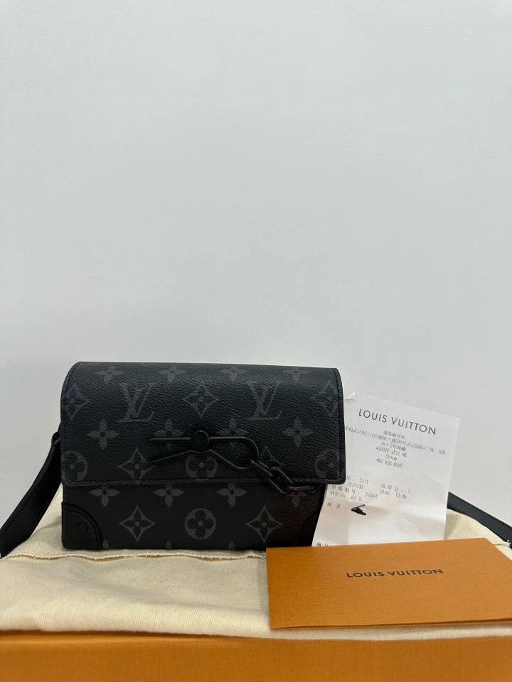 Louis Vuitton Black Steamer Mini Box Crossbody Bag For Women