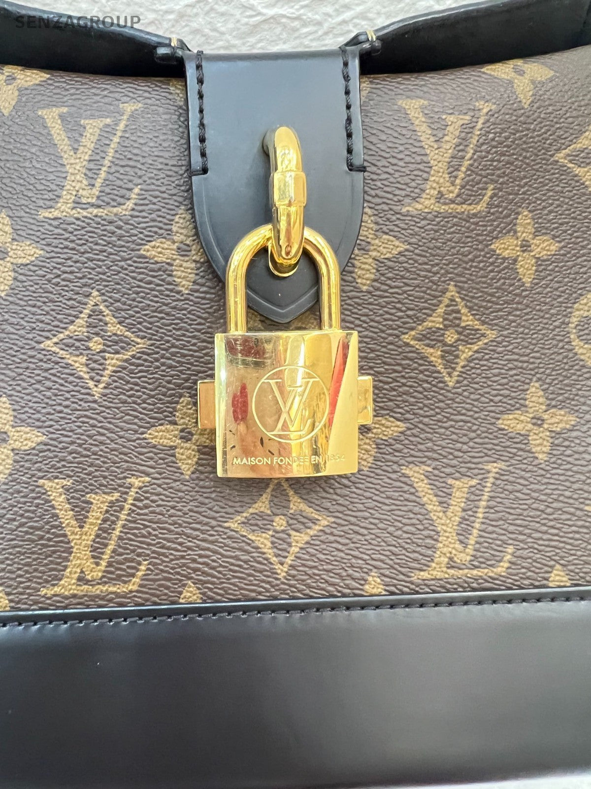 Louis Vuitton bento box Mogoram Top Handle 2WAY Shoulder bag Brown Gold Women