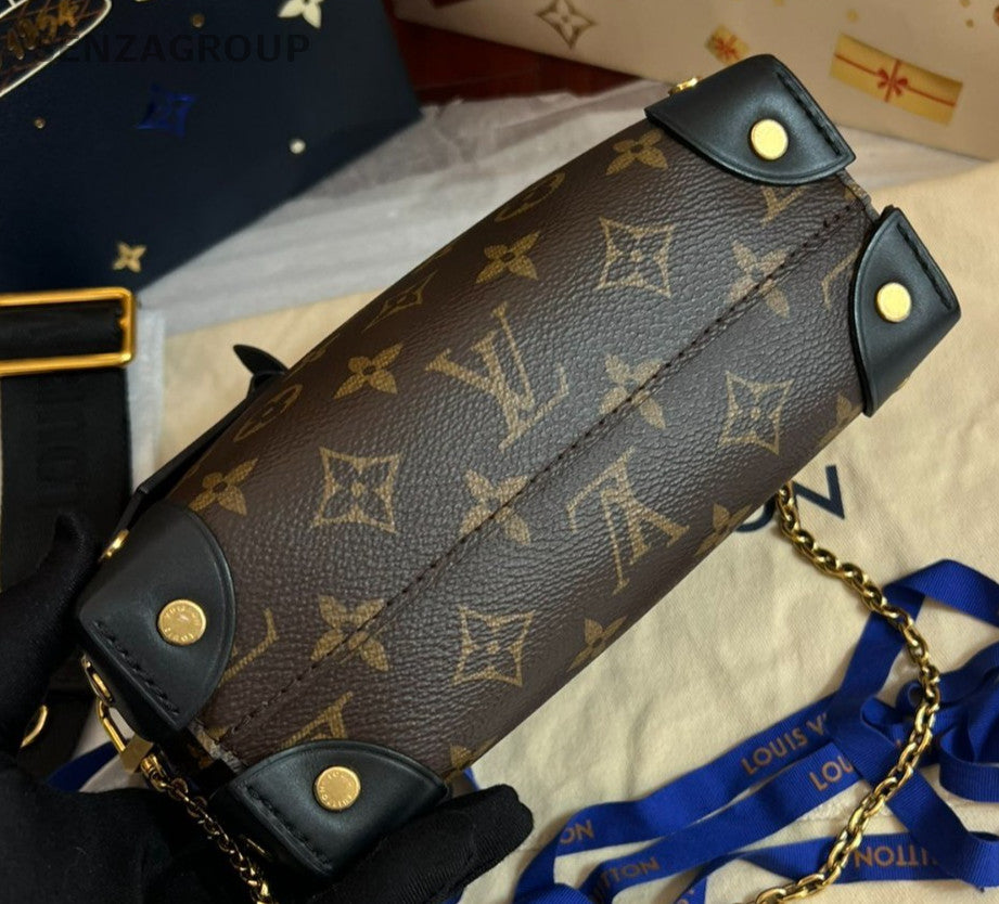 Louis Vuitton Petite Malles Monogram Top Handle 2way Handbag Good Condition