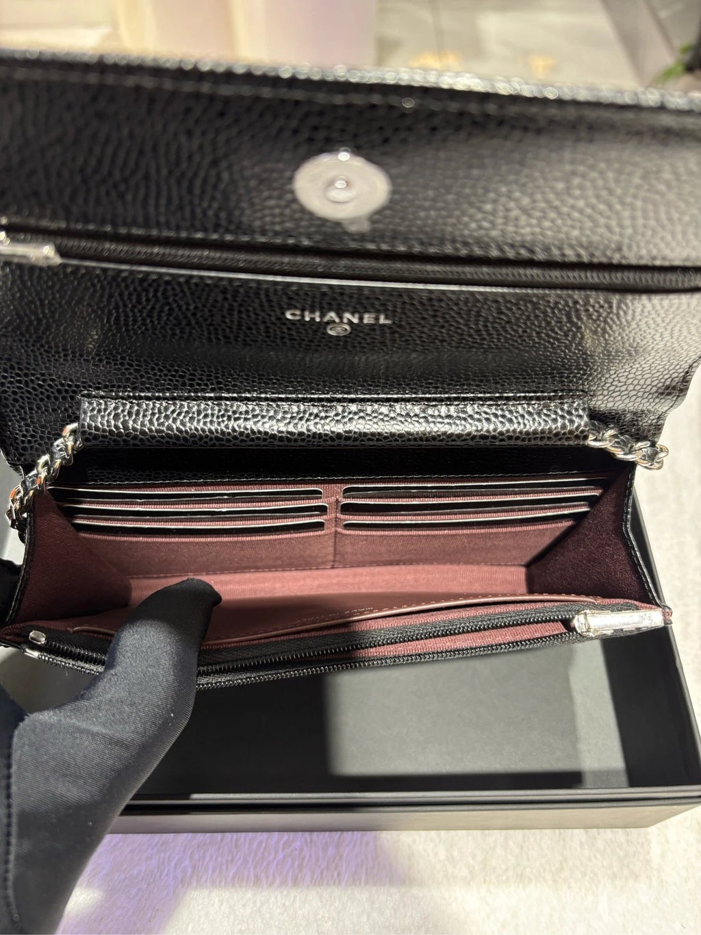 CHANEL Black WOC Crossbody Bag For Women