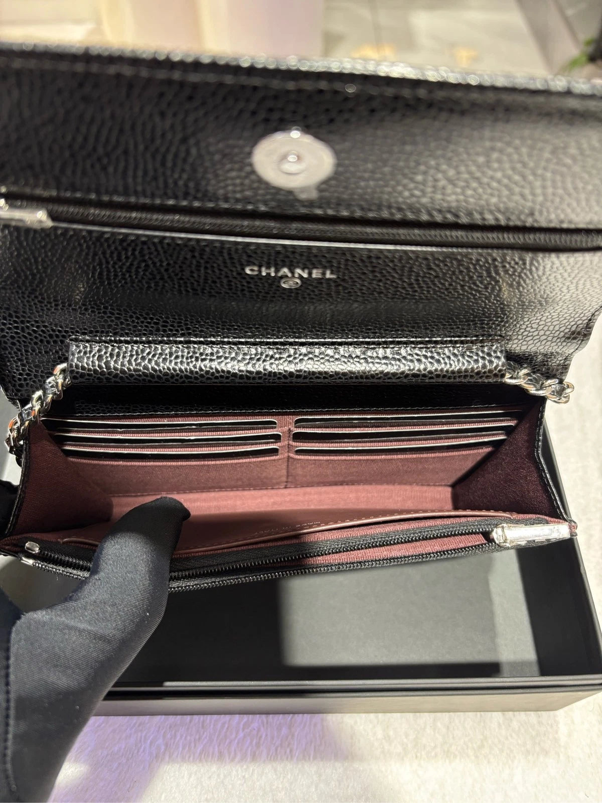 CHANEL Black WOC Crossbody Bag For Women