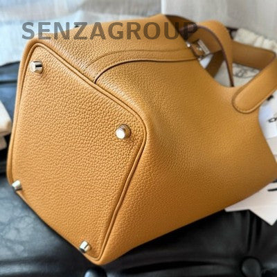 Hermes Picotin 18 Brown Silver Hardware Tote Shoulder Bag Women
