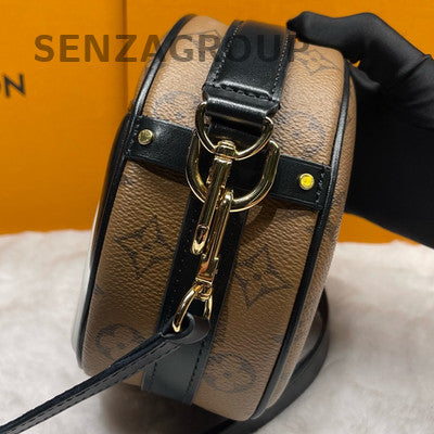 Louis Vuitton Monogram Boite Chapeau Souple MM Brown Gold Women's Bag