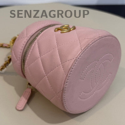 Chanel Mini Classic Flap Bag Pink Gold Lambskin Chain Shoulder Bag