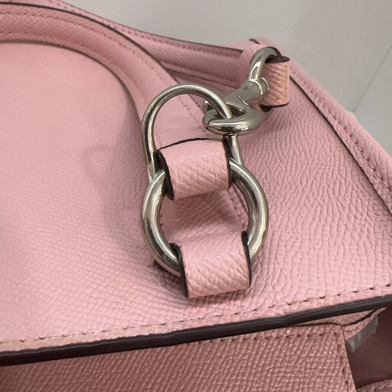 Coach Pink Grain Calfskin Shoulder Handbag Crossbody Bag For Women
