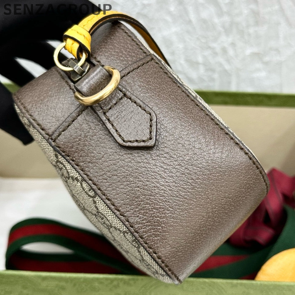 Gucci GG Marmont Tiger Camera Bag Brown Beige Unisex Shoulder Crossbody