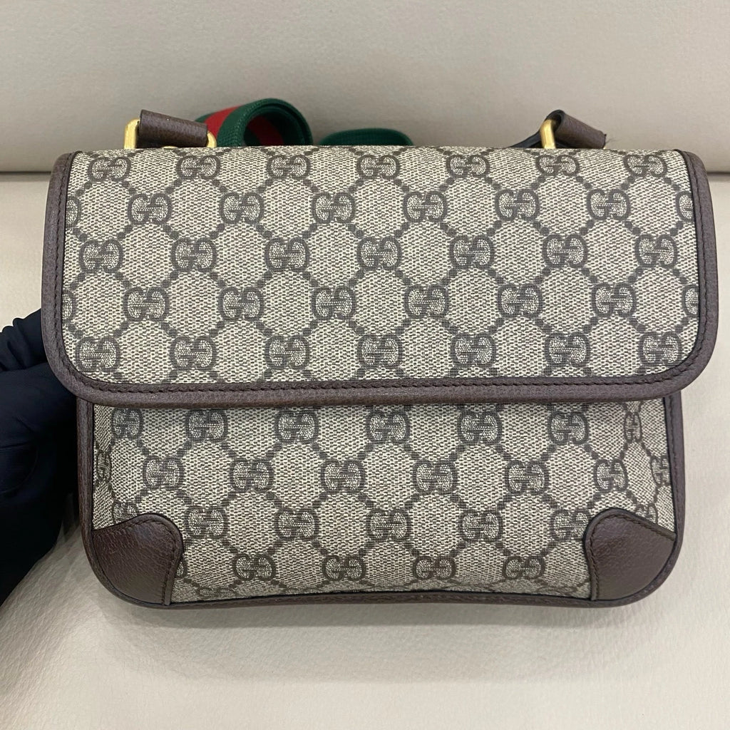 GUCCI Ophidia Canvas Crossbody Bag For Women
