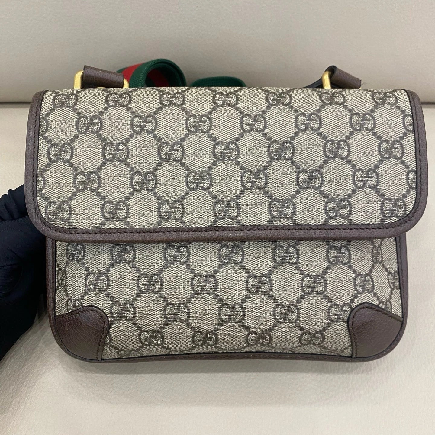 GUCCI Ophidia Canvas Crossbody Bag For Women