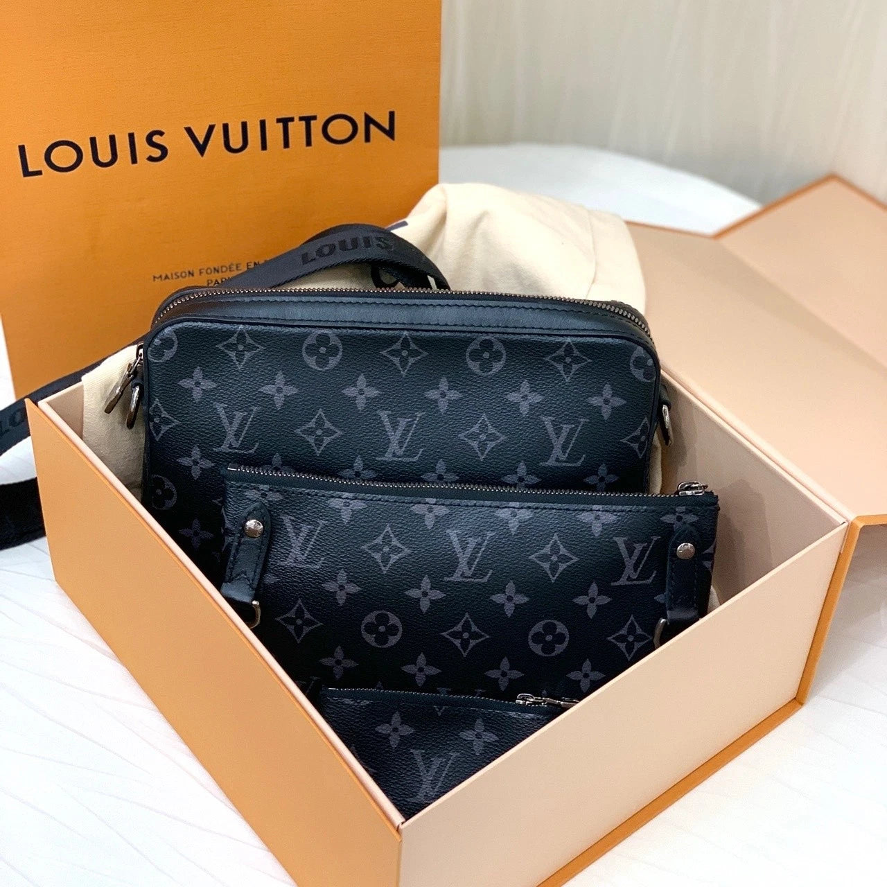 Louis Vuitton Black Trio 3-in-1 Messenger Crossbody Bag