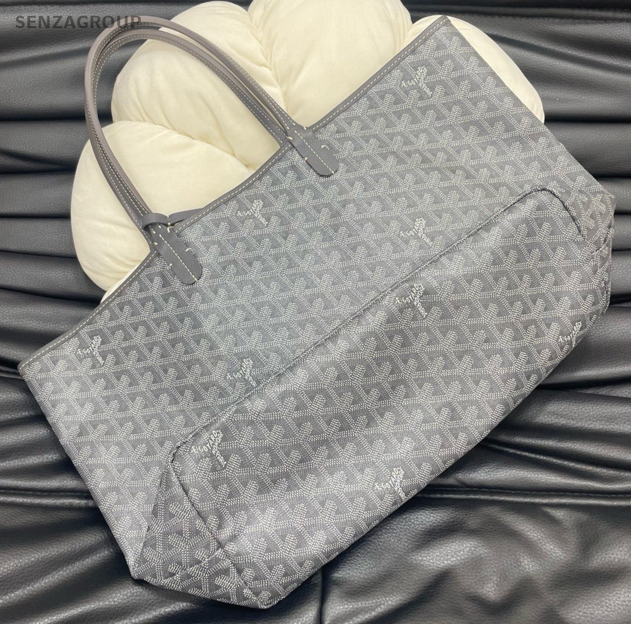 Goyard Tote PM Handbag Shoulder Bag Gray Used Women Classic