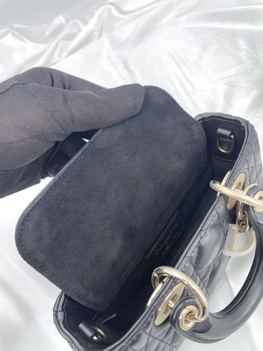Dior Micro Black Calfskin D-Joy Shoulder Crossbody Bag For Women