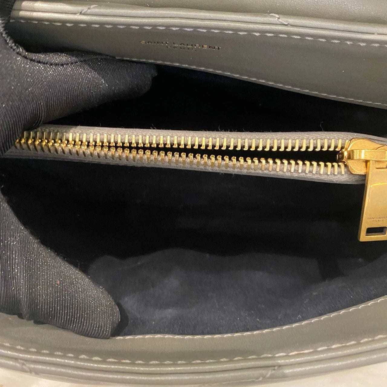 Saint Laurent YSL Classic Gray Gold Chain Shoulder Crossbody Bag