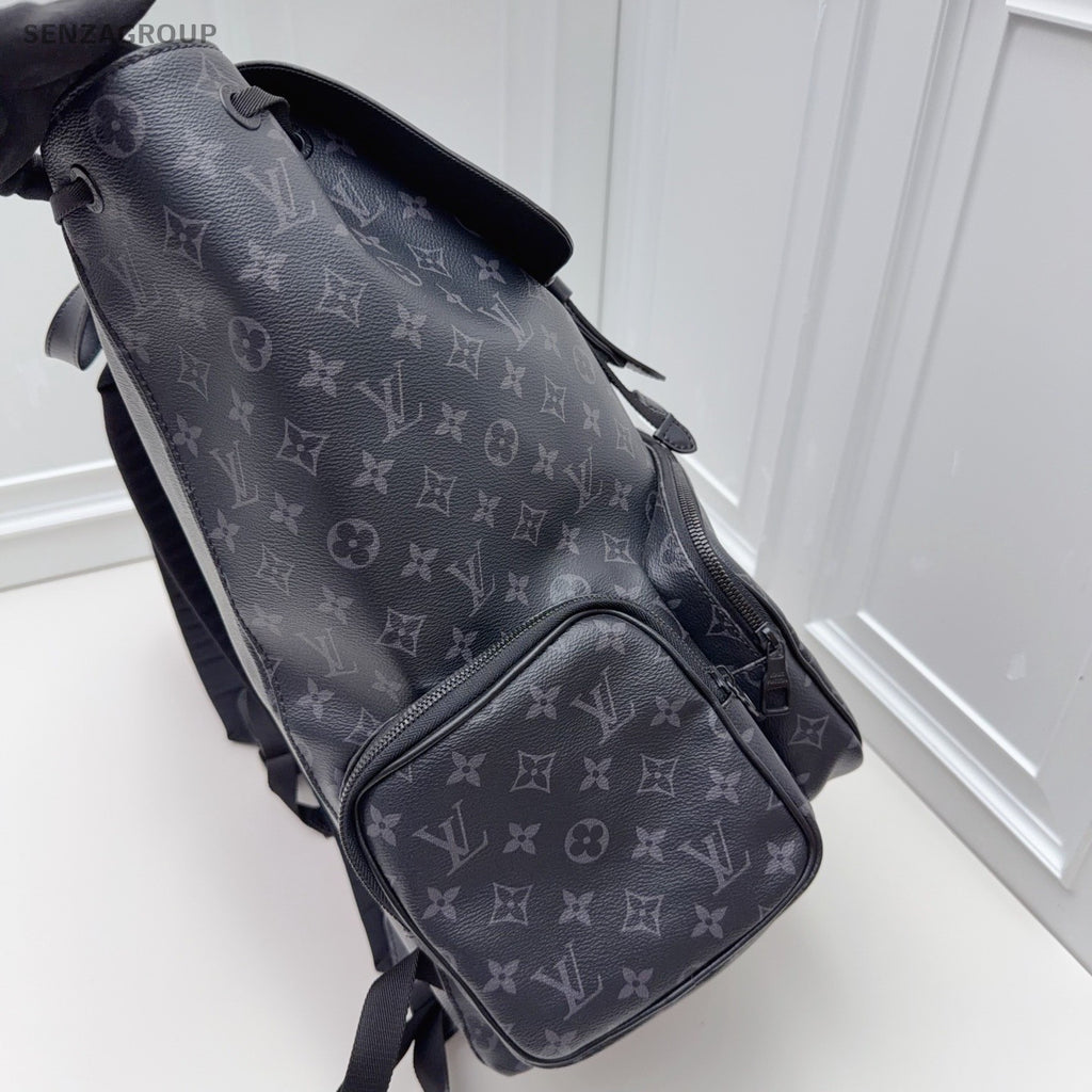 Louis Vuitton Trio Monogram Backpack Black Unisex Adults Classic