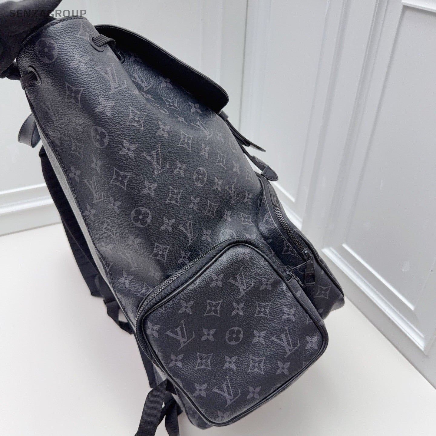 Louis Vuitton Trio Monogram Backpack Black Unisex Adults Classic
