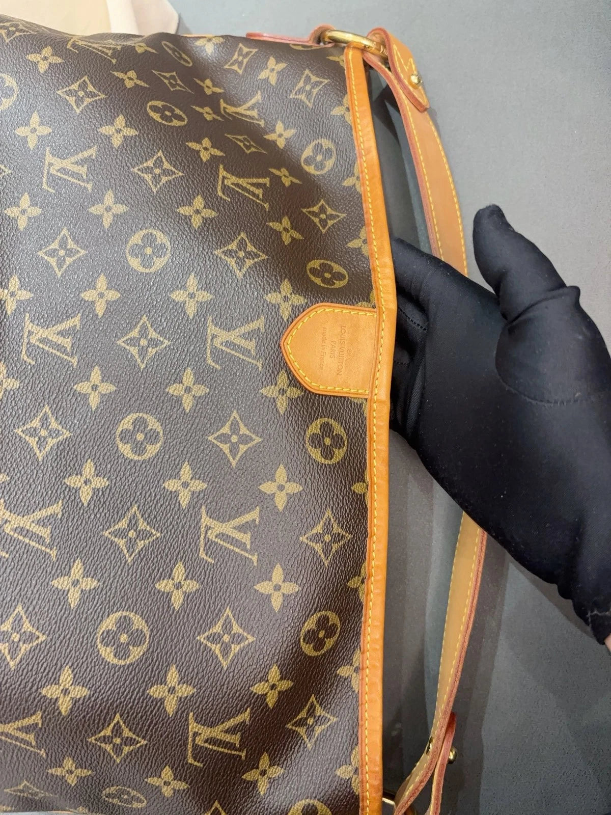 Aunthentic Louis Vuitton Delightful PM Monogram Top Handle Crossbody Brown