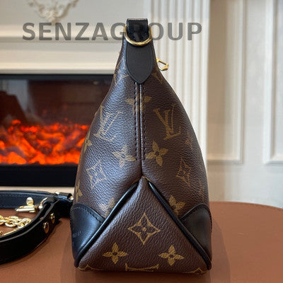 Louis Vuitton Boulogne Monogram Chain Shoulder Crossbody Bag Brown Gold