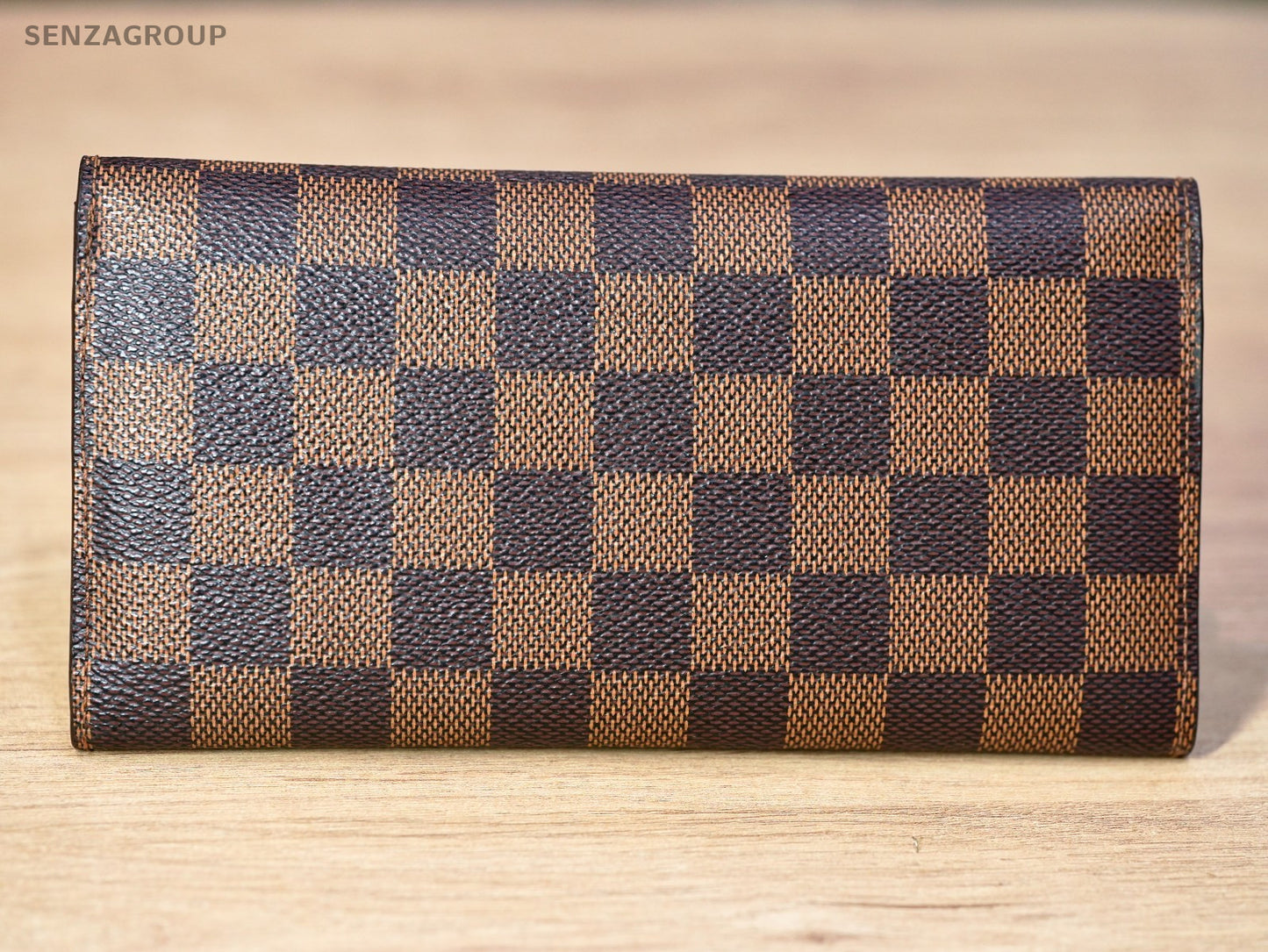Louis Vuitton Damier Portefeuille Wallet  Brown Red Interior