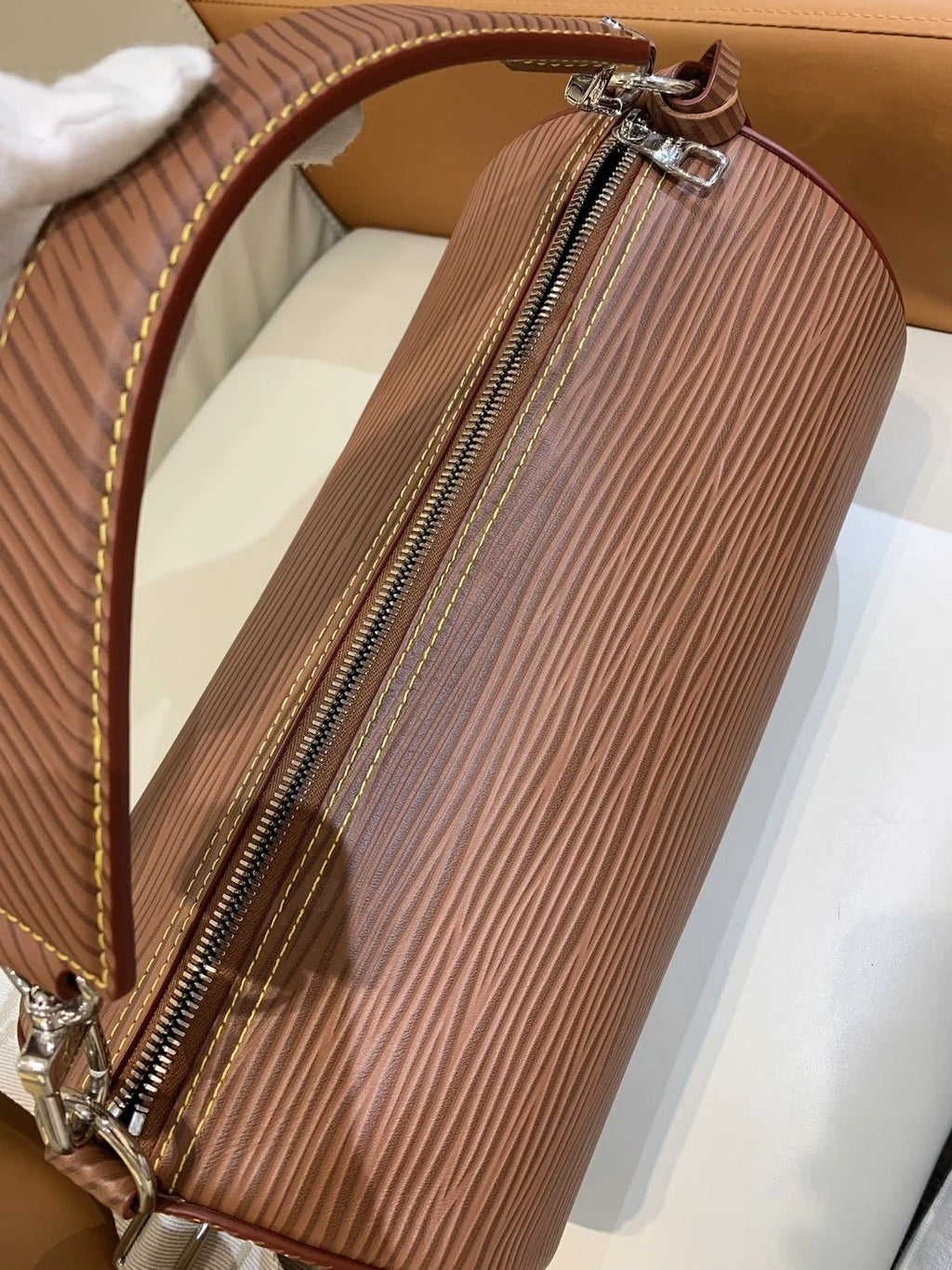 Louis Vuitton Epi Soft Polochon Cylinder Shoulder Crossbody Bag Women