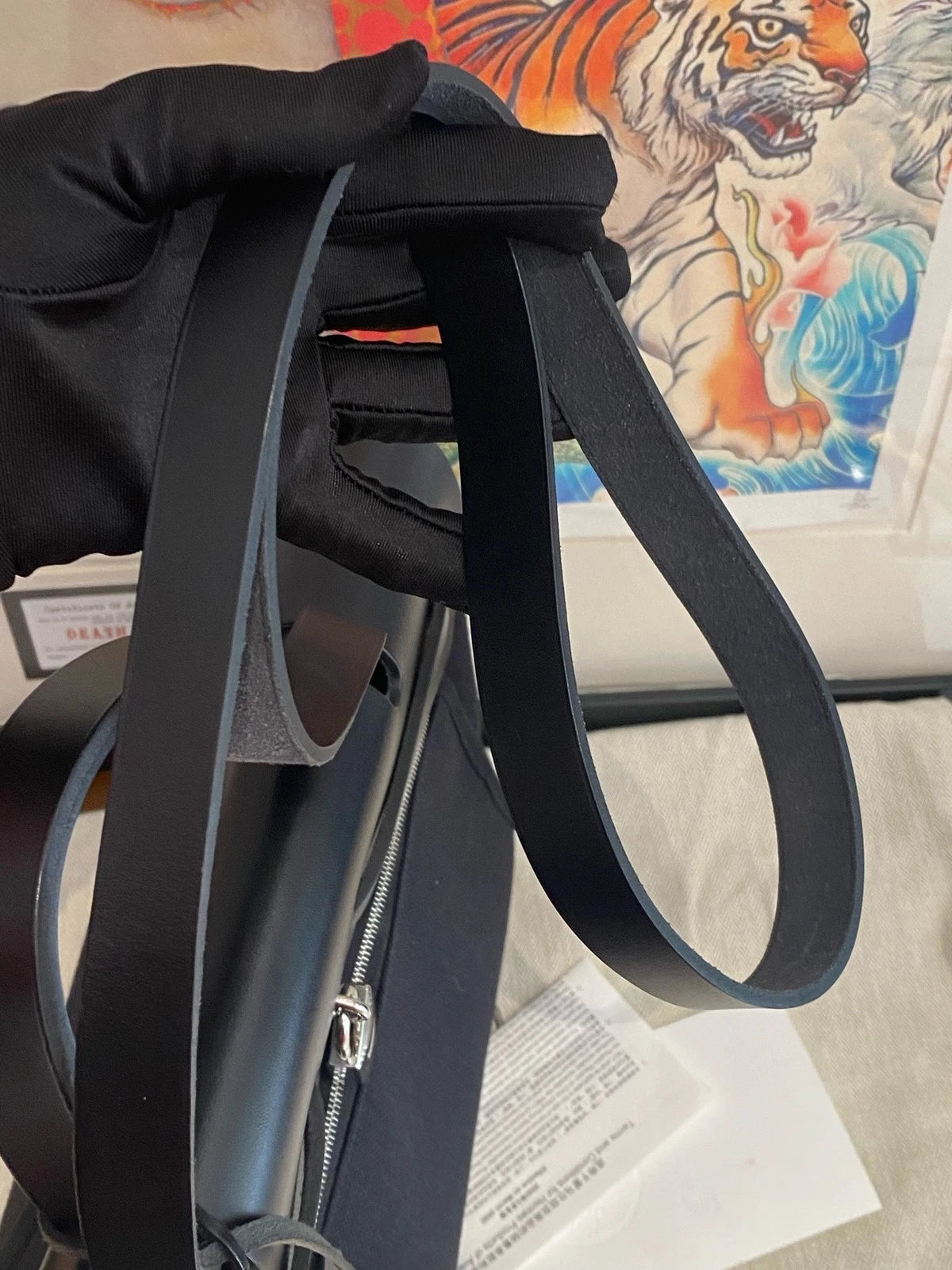 Hermes Herbag31 Black Gold Canvas Tote Bag For Women