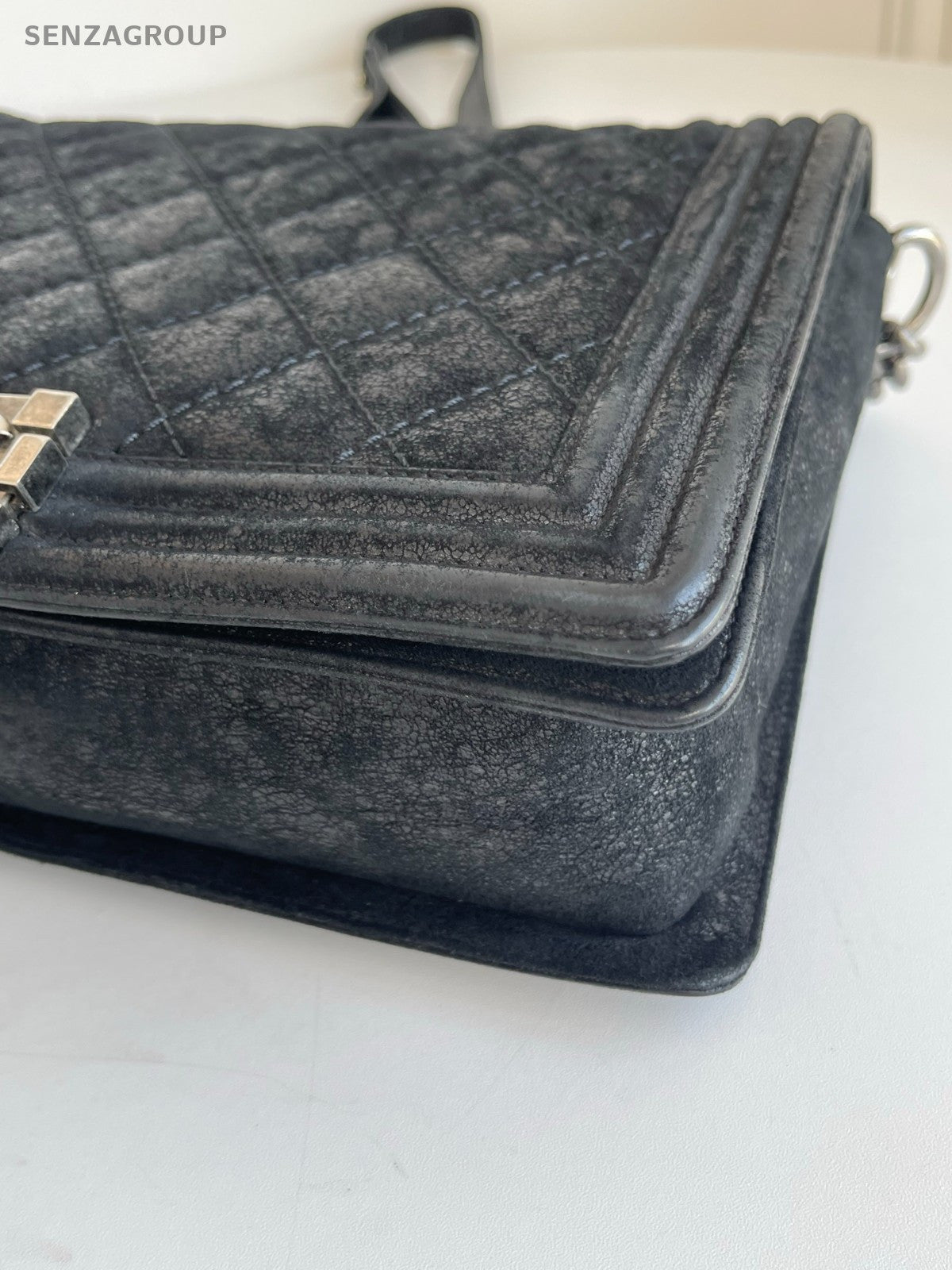CHANEL Leboy GM CC Chain Shoulder bag Black Silver Women