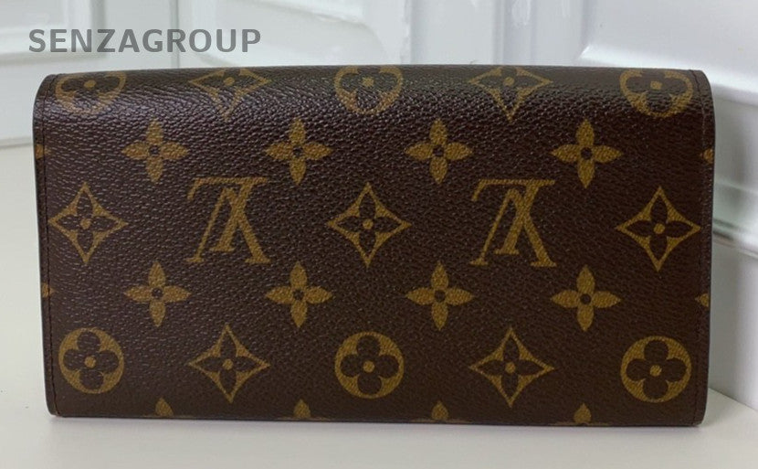 Louis Vuitton Monogram Classic Flap Wallet Brown