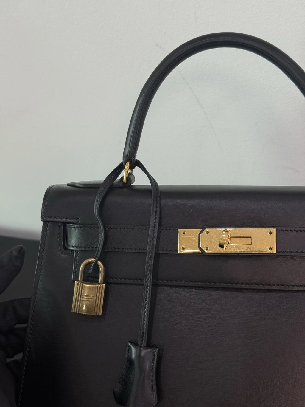 Hermès Kelly 28 Handbag Black Women Classic