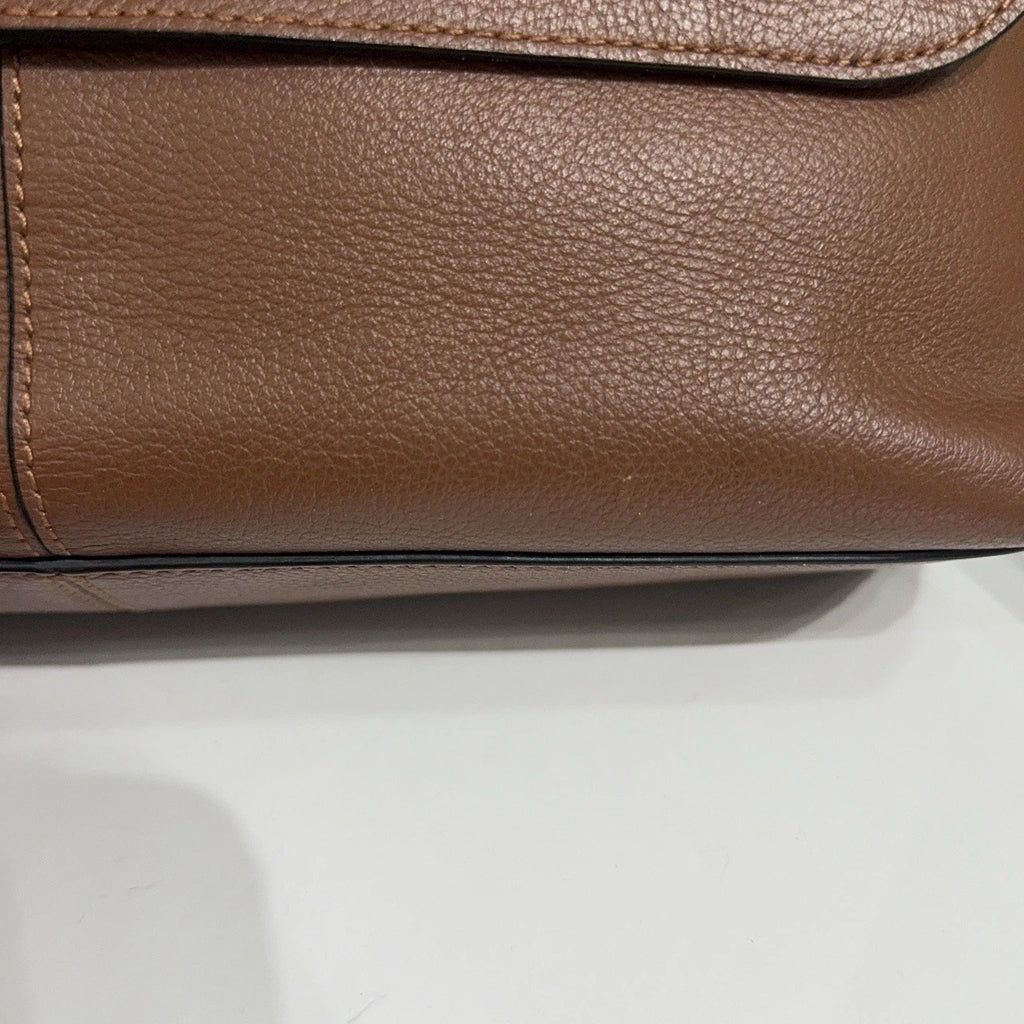 Coach Brown Leather Shoulder Crossbody Bag For Women