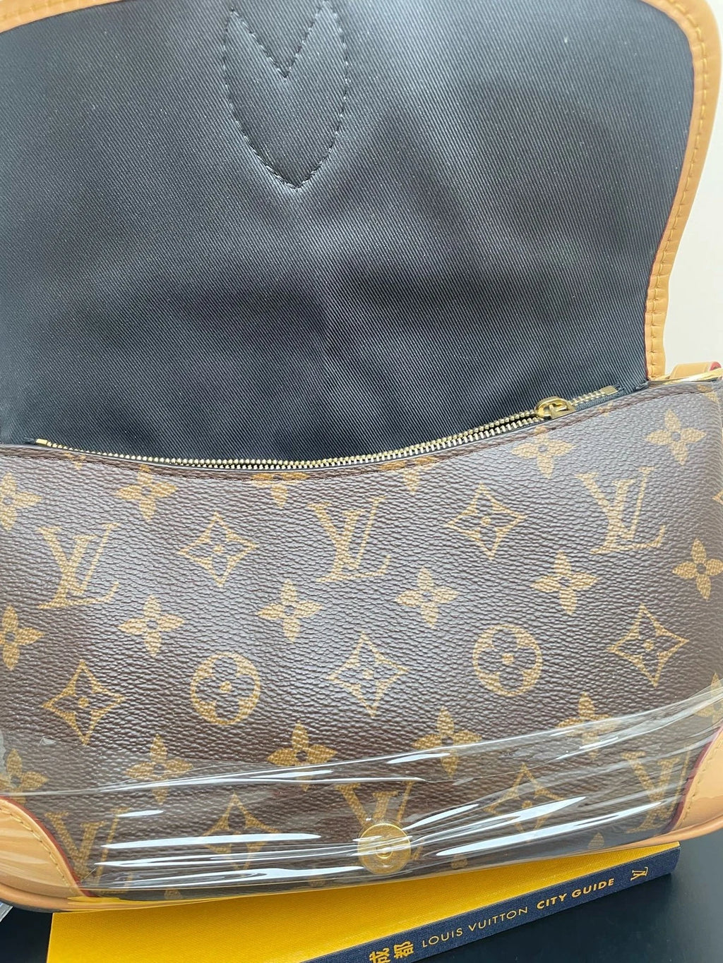 Louis Vuitton Canvas Black Strap Baguette Shoulder Bag For Women