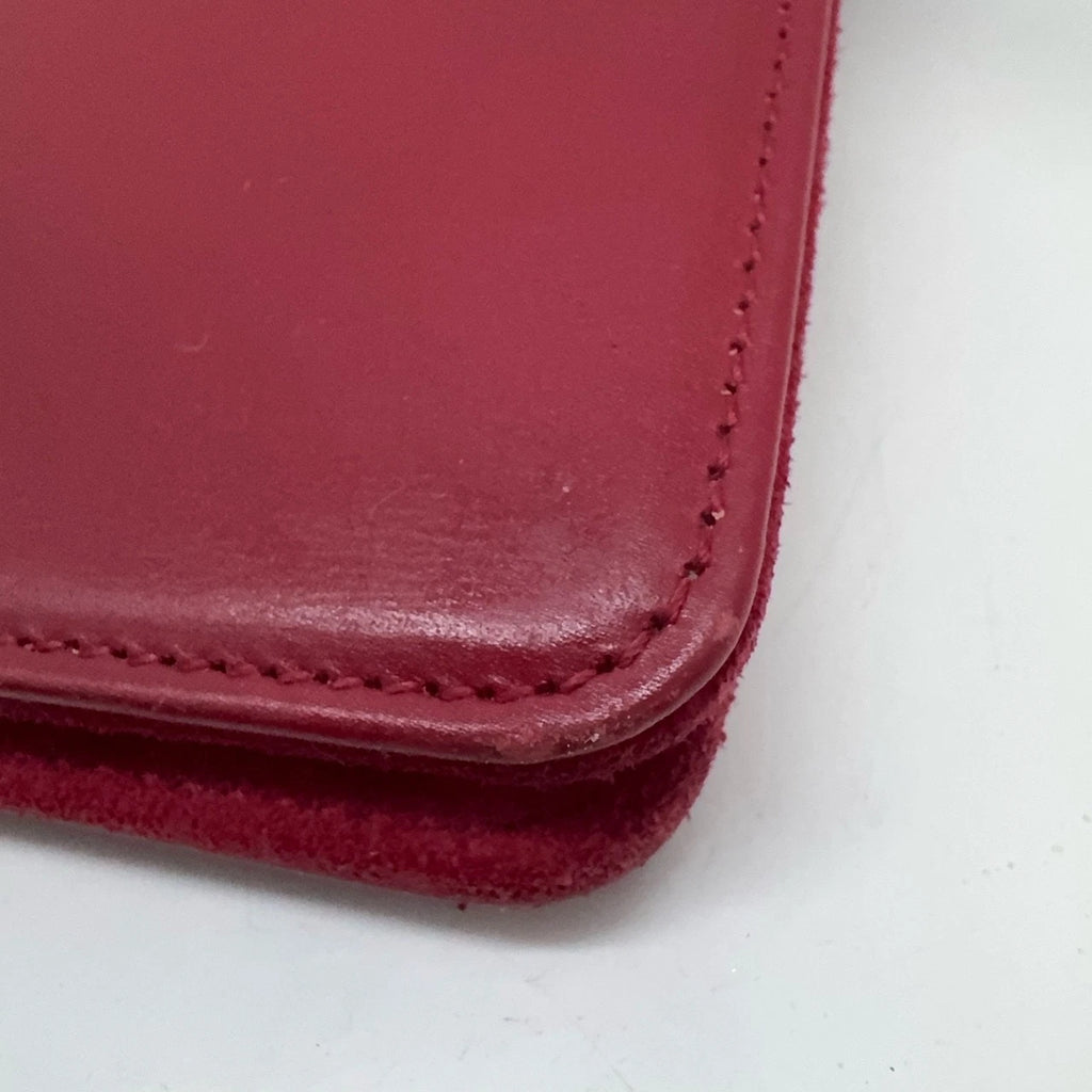 YSL Red Leather Clutch Evening Bag For Women Rare