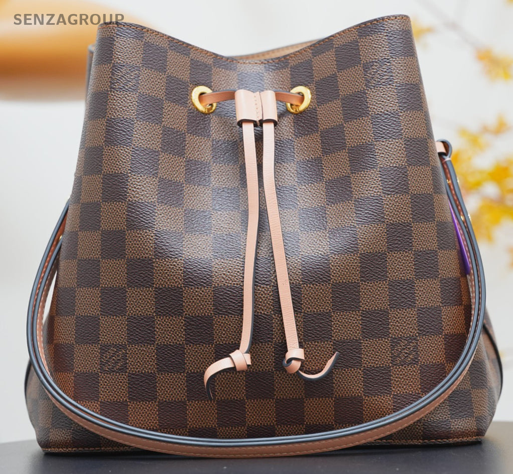 LOUIS VUITTON NeoNoe Damier Ebene Bucket Drawstring Shoulder bag Women Brown