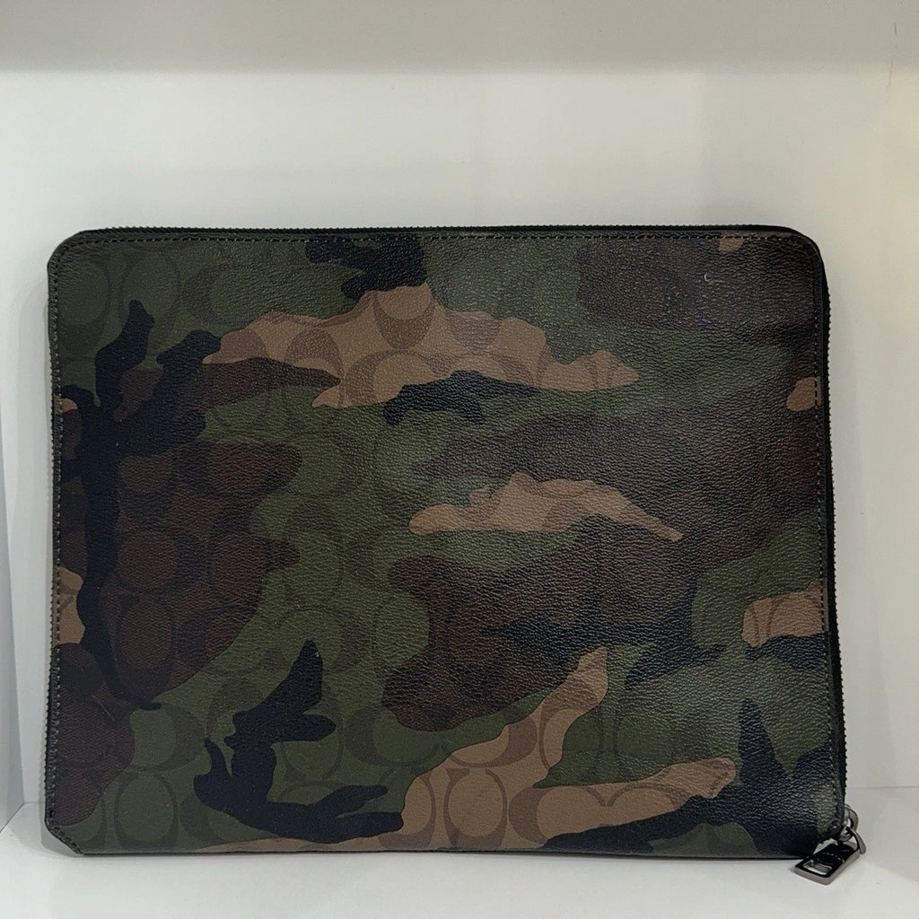 Coach Camouflage Colorblock PVC Leather Clutch Bag For Men