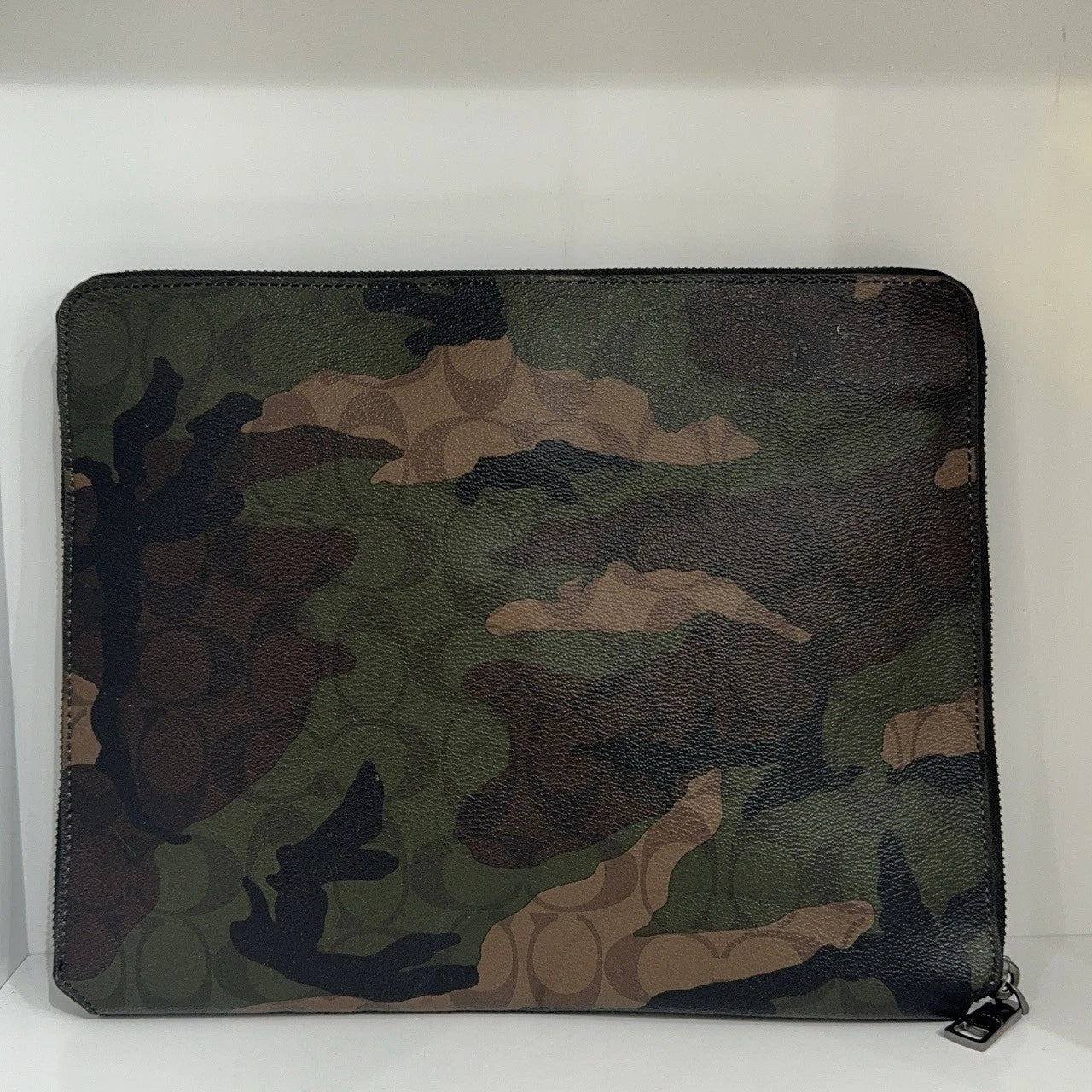 Coach Camouflage Colorblock PVC Leather Clutch Bag For Men