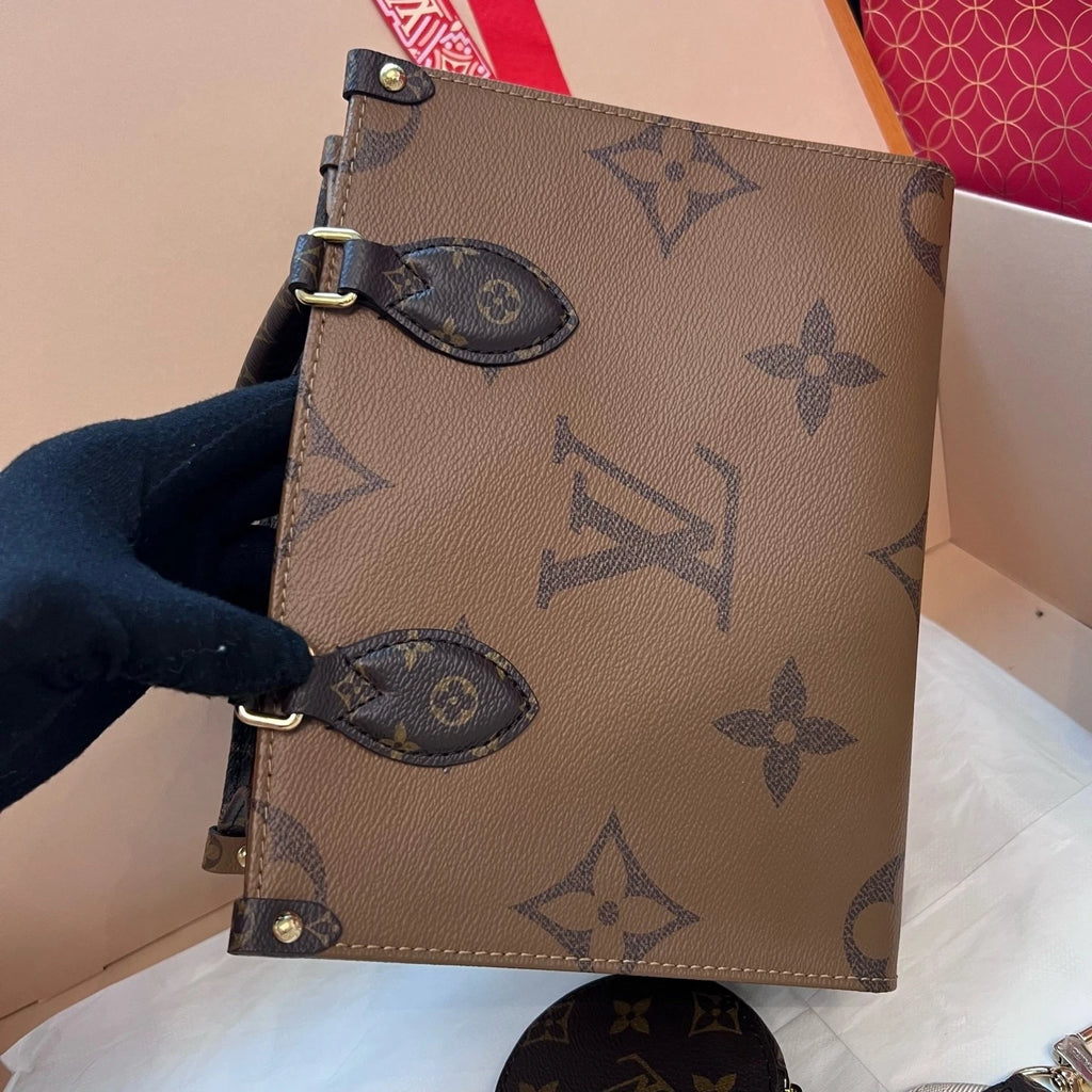 Louis Vuitton Onthego Small Canvas Crossbody Tote Handbag For Women