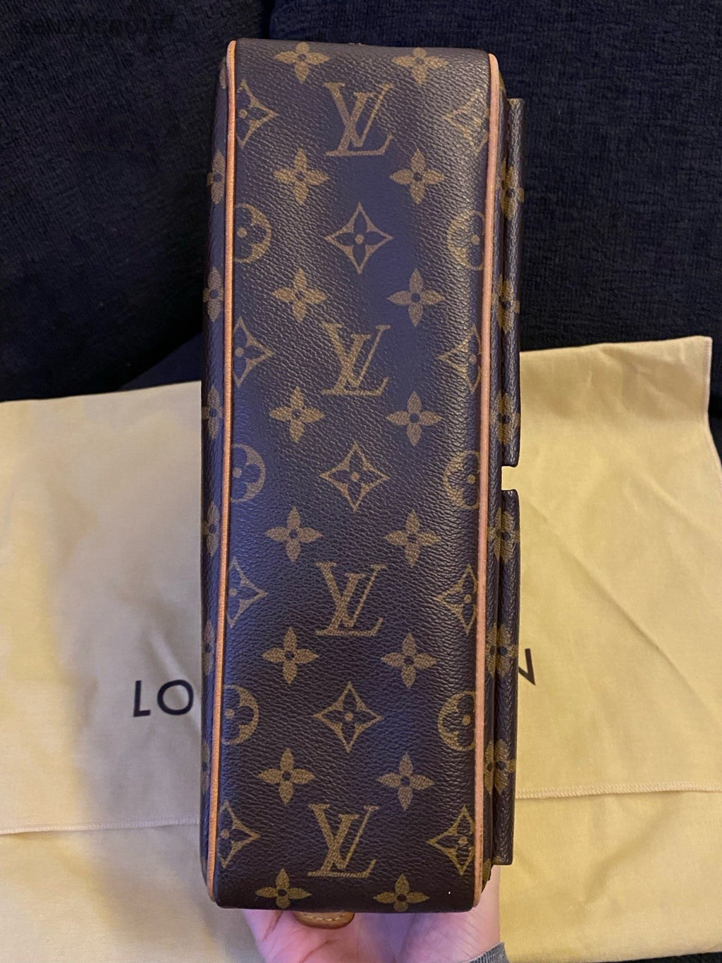 Louis Vuitton Monogram Shoulder Bag Brown Gold Used Women Classic
