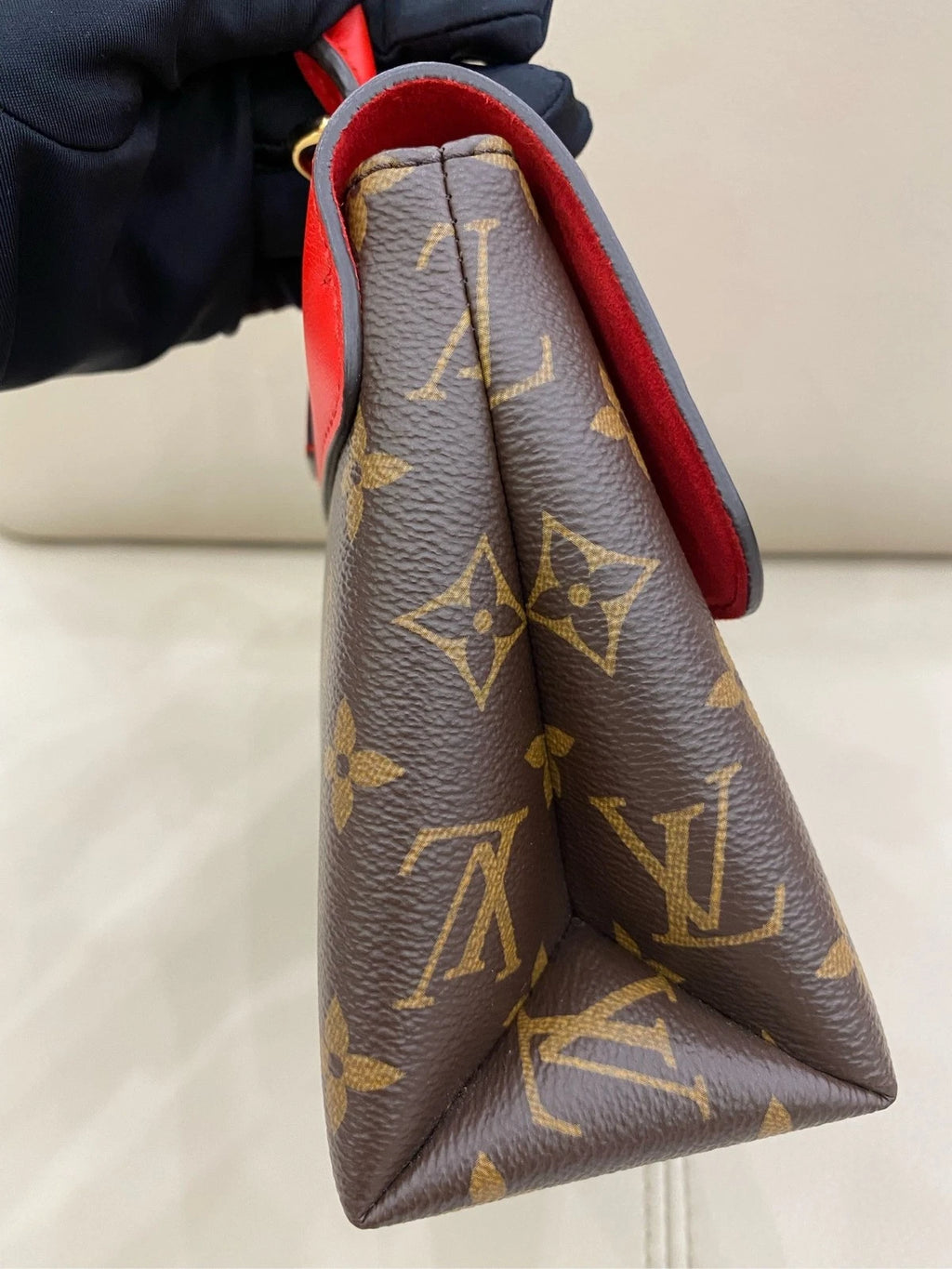 Louis Vuitton Locky BB Monogram Canvas Red Shoulder Bag For Women