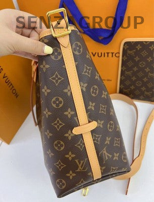 Louis Vuitton Carryall MM Brown Gold Women's Classic Shoulder Bag