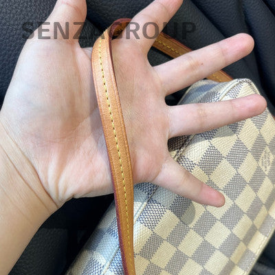 Louis Vuitton Damier Azur Shoulder Bag Gold Hardware Classic Women