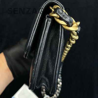 Chanel 19 Bag Black Gold Chain Phone Crossbody Bag Quilted Fashion