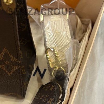 Louis Vuitton OnTheGo Small Tote Bag Brown Gold Hardware Classic Women