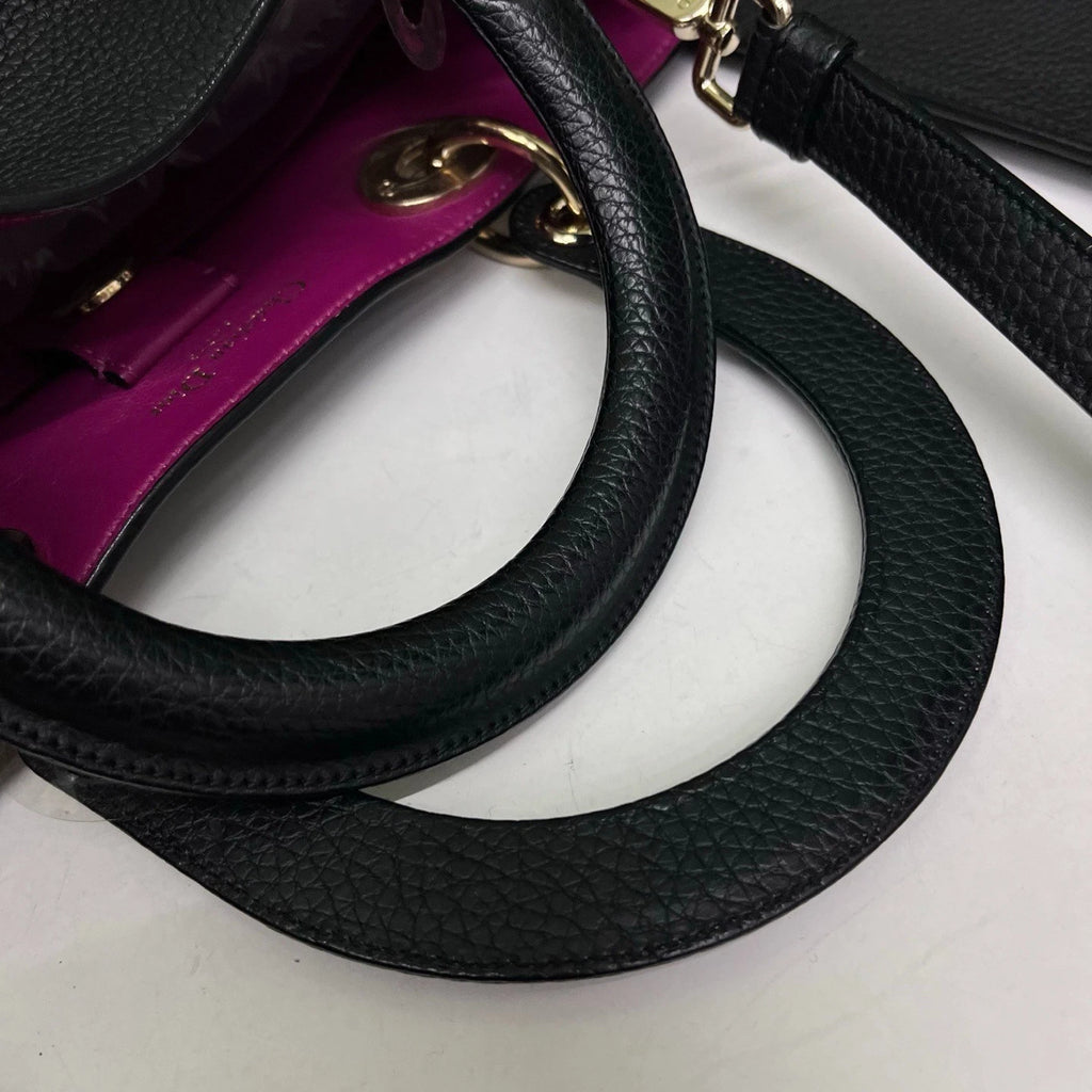 Christian Dior lsamour Vip Tote Black Gold Top Handle Bag Shoulder Bag Women