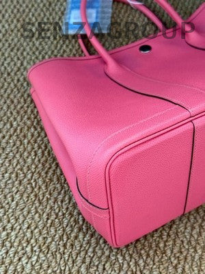 Hermès Garden Party 30 Epsom Leather Tote Bag Pink Silver Women's Classic