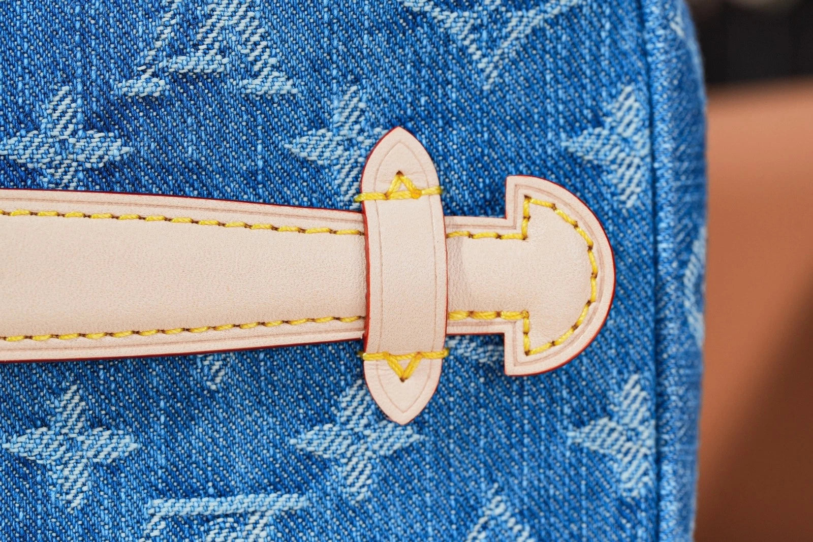 Excellent Louis Vuitton Nice Mini Denim Vanity Monogram Top Handle Bag GHW