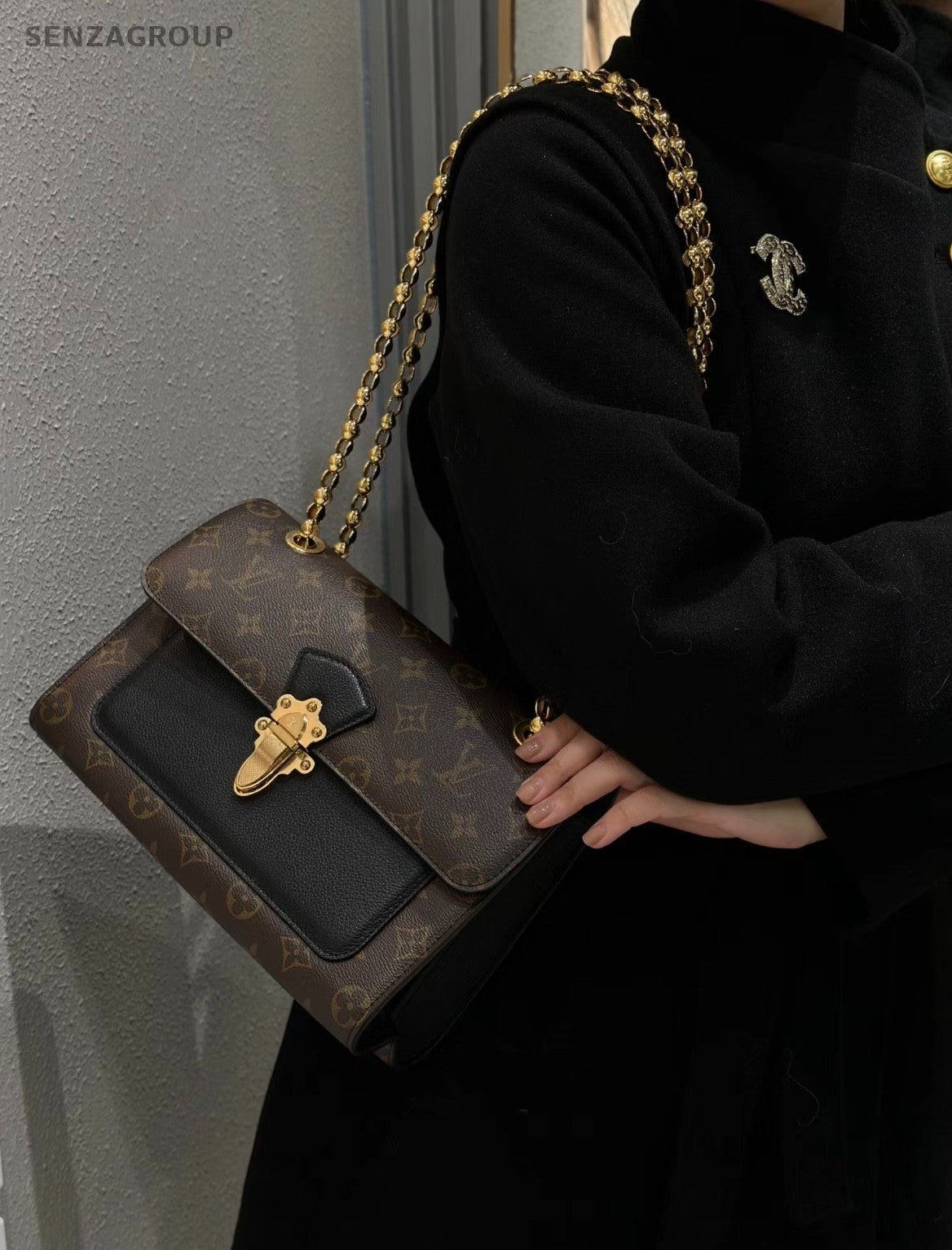 Louis Vuitton Victoire Monogram Chain Strap Shoulder bag Crossbody Women