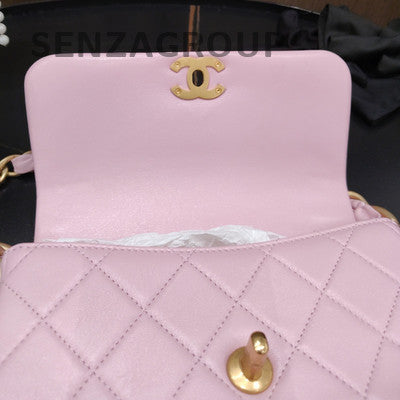 Chanel Quilted Pink Gold Chain Hobo Shoulder Bag - Classic & Fashionable