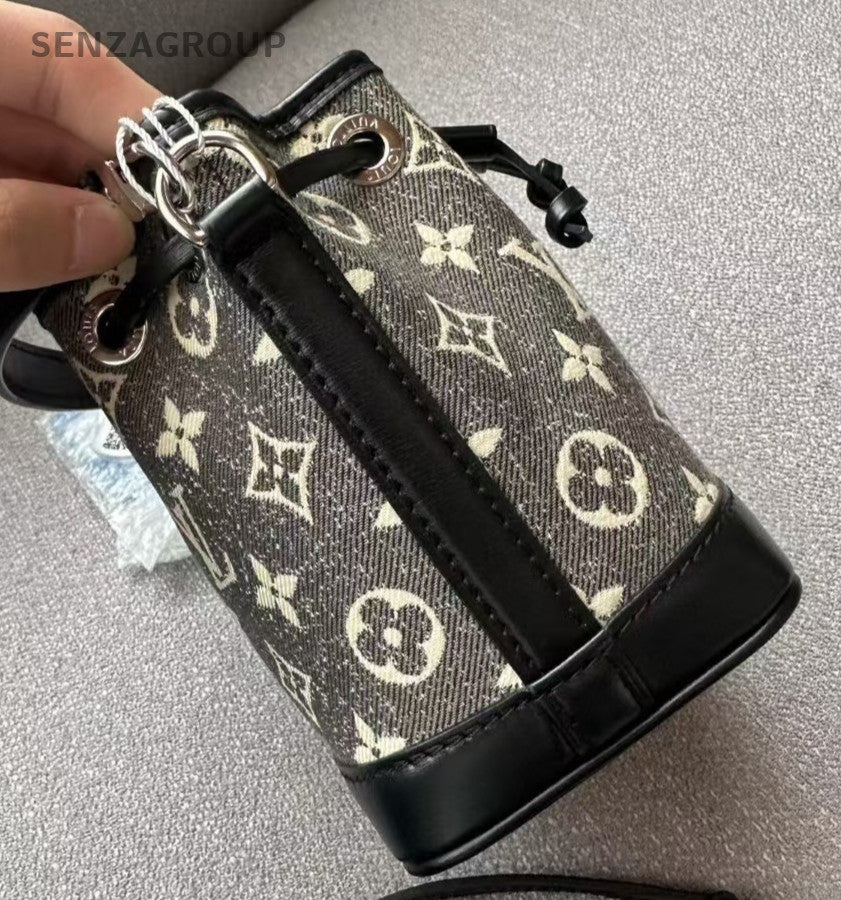 Louis Vuitton Noe Nano Denim Bucket Drawstring Top Handle Shoulder bag Women
